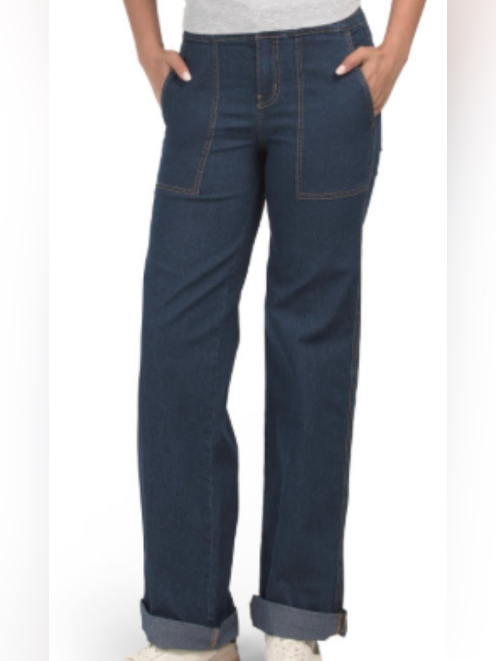 1822 Demin Utility wide leg, size 4
